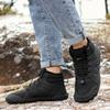 Модные женские зимние сапоги из бархата, теплые женские сапоги из хлопка, плюшевые водонепроницаемые ботинки унисекс на платформе, нескользящие мужские хлопковые сапоги