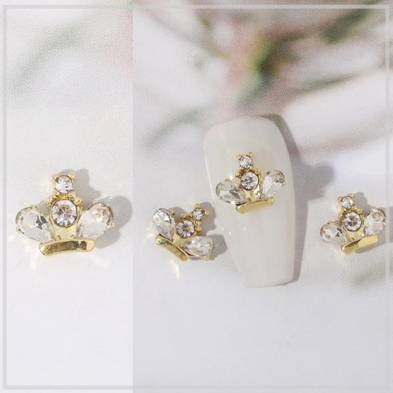 10Pcs Manicure Decor Three-dimensional Shining Stunning Visual Effect DIY Alloy Butterfly Heart Water Drop Garland Nail Charm Nail Salon Supply