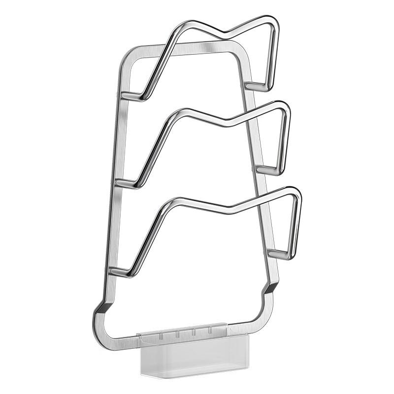 3-Layer No-Drill Pot Lid & Chopping Board Kitchen Rack