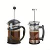 Кофейник 16x7,7 см. Пресс для кофе, 1 шт., черный, прозрачный