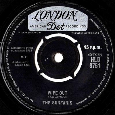 7-дюймовая пластинка SURFARIS - Wipe Out / Surfer Joe HLD9751 London Records, 1963 UK Рок Б/У