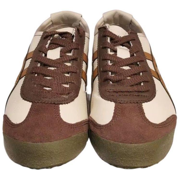 New Onitsuka Tiger MEXICO 66 Anti Slip Wear Resistant Low Top Casual Shoes Unisex Beige Umber Brown 1183B771-251