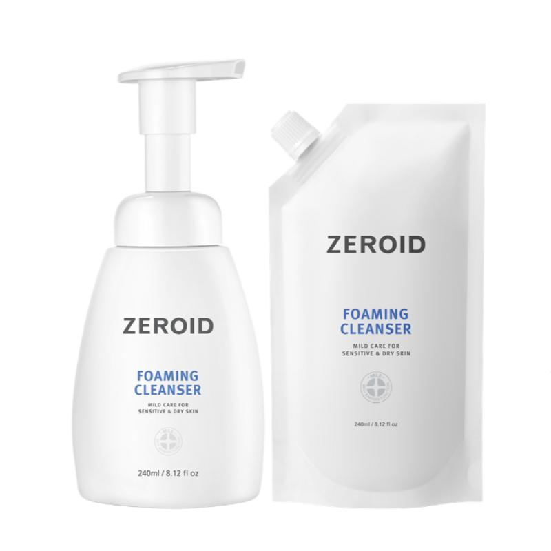 Zeroid Dry & Sensitive Cleansing Foam Foaming Cleanser, 240ml, 2 pcs