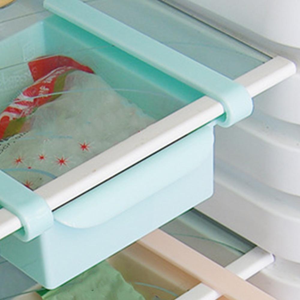 Sliding Pull-Out Fridge Drawer Organizer PP Plastic Storage Bins  For Fridge Shelf