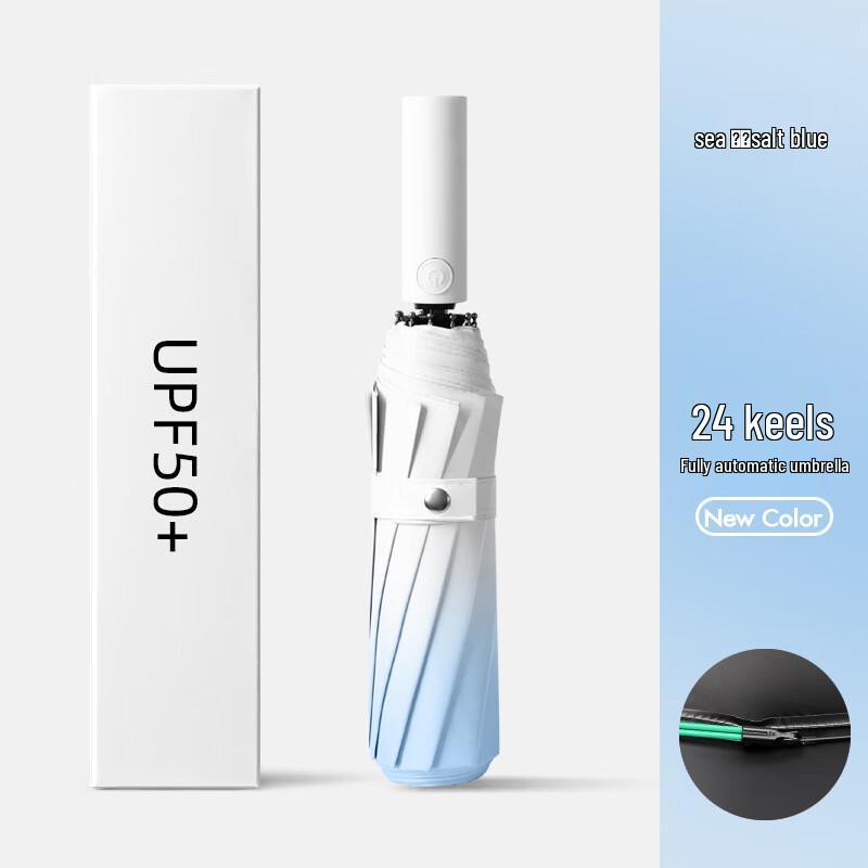 Nanqiao Gradient White Peach Pink Automatic Umbrella