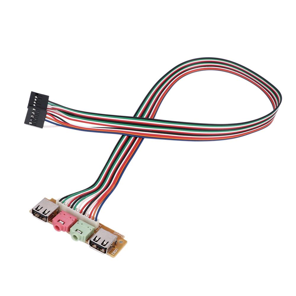 USB Ports 2 Audio Jacks Audio Jacks Port Front Panel Computer Case Panel Motherboard Expansion Card