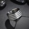 European and American New Jewelry 10MM Wide Titanium Steel Frosted Men's Ring Large Ring