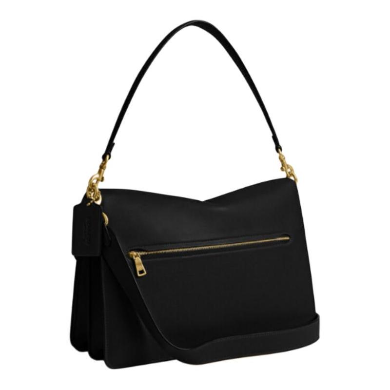 COACH ChainTabby 35 Branded Gold Chain Leather Shoulder Bag Large Women's Black