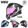 Full Face Motorcycle Helmet Men Women With Large Rear Wing DOT CCC Certified 4-Season Riding ABS Shell