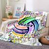 Vibrant Volleyball Colorful Confetti Celebration Multipurpose Blanket Name Comfortable Texture Great For Sofa Couch Office Bed Picnics Ideal For All