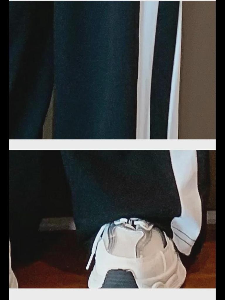 Girls' Autumn Leisure Suits: Striped Sports Pants & Stylish Sweatshirts, Two-Piece Set for Older Kids – Perfect for Spring & Fall.