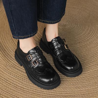 Новые женские туфли-лодочки на одной педали, повседневные черные туфли большого размера, низкий каблук, толстая подошва, нескользящая женская обувь, носите женские туфли-лодочки в любое время года