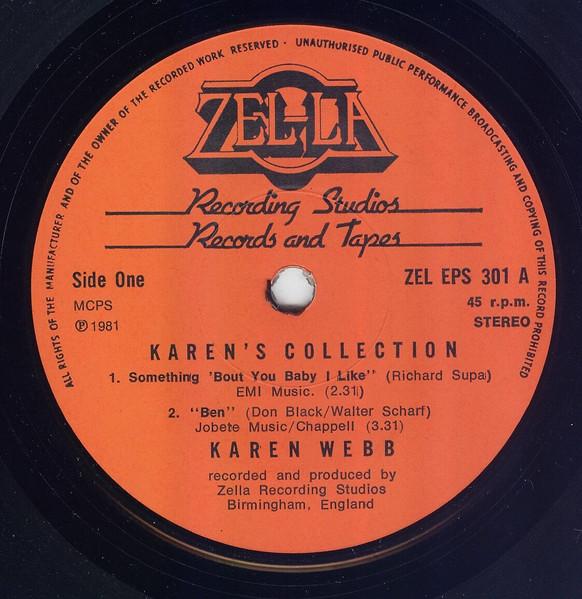 7inch Record KAREN WEBB - Karen's Collection ZELEPS301 Zel-La Records 1981 UK Pop Used