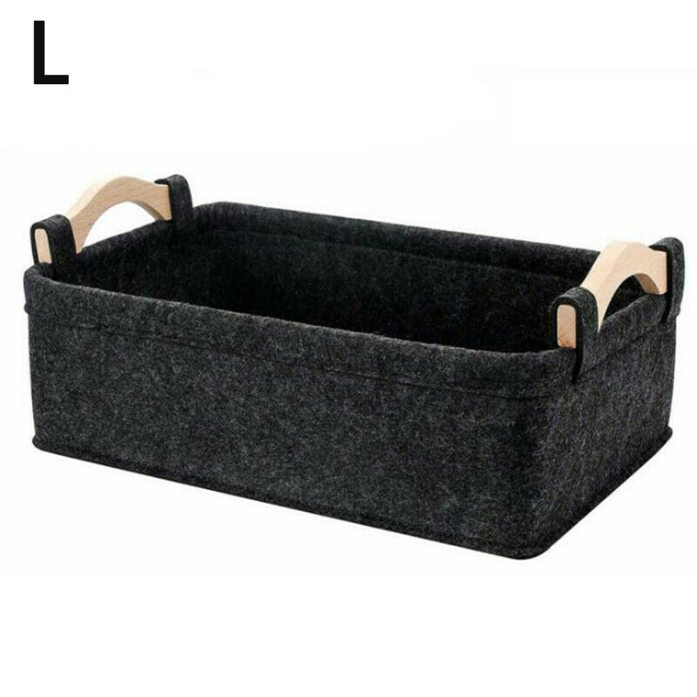 Box Storage Basket Felt Square Washable Durable Store Blankets Clothes