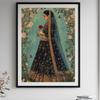 Indian Woman Portrait Prints Vintage Style Indian Woman Chai Break Art Print Poster Vibrant South Asian Home Decor Canvas Prints