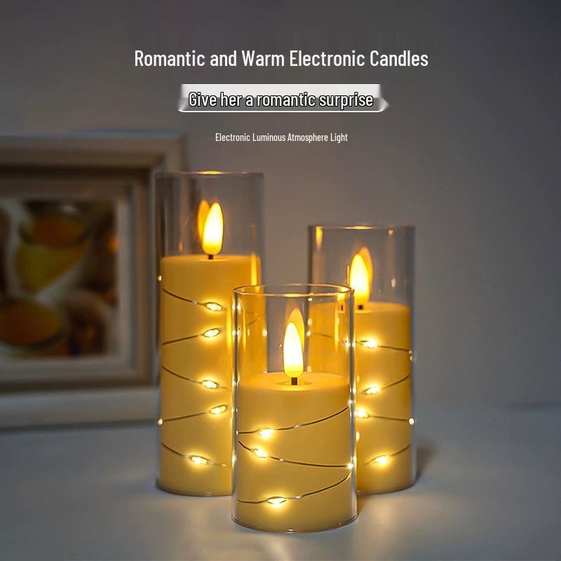 LED Remote Control Swing Candle Lamp for Hotel & Wedding Decor - Smokeless Atmosphere Lighting