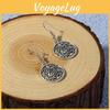 Metal Drop Stylish Earrings With Vintage Flower Pattern For Occasions Festive