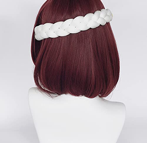 Special Week-style Cosplay Wig, Heat-Resistant, 35cm, Disguise Wig, Cosplay Wig with Net and Comb, Brown (Wig, Ears, and Tail)