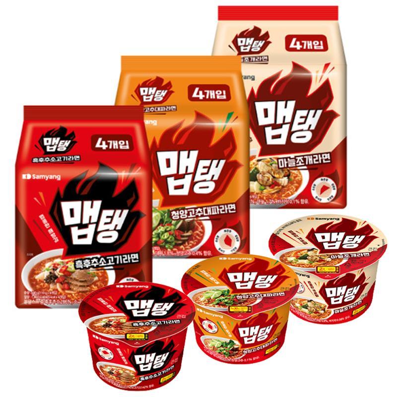 Samyang NEW Spicy Ramen MEPTAENG 3 types in Cup / Bag / Korean Noodle, Kfood, Authentic Korean Food