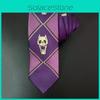 Изысканный косплей Jojo's Bizarre Adventure Killer Queen Кира Ёсикаге Галстук с черепом фиолетовый