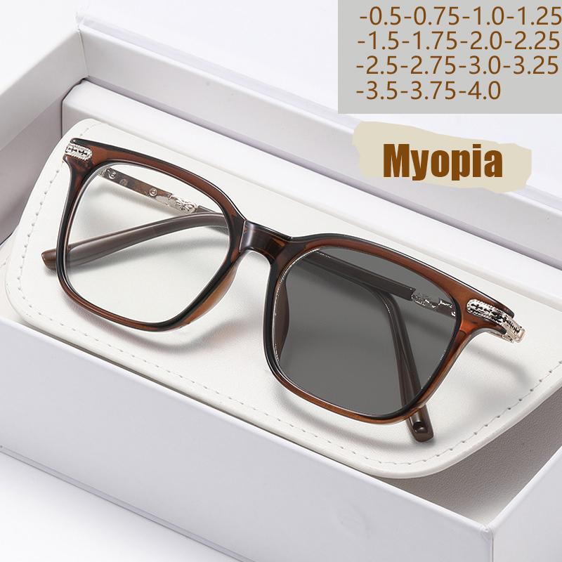 Color-changing Nearsighted Glasses Fashionable And Versatile Popular Online Anti-blue Light Glasses Retro Frame Myopia Glass6160