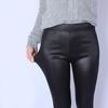 Женские сексуальные тонкие кожаные штаны из кашемира, матовые леггинсы, эластичные штаны