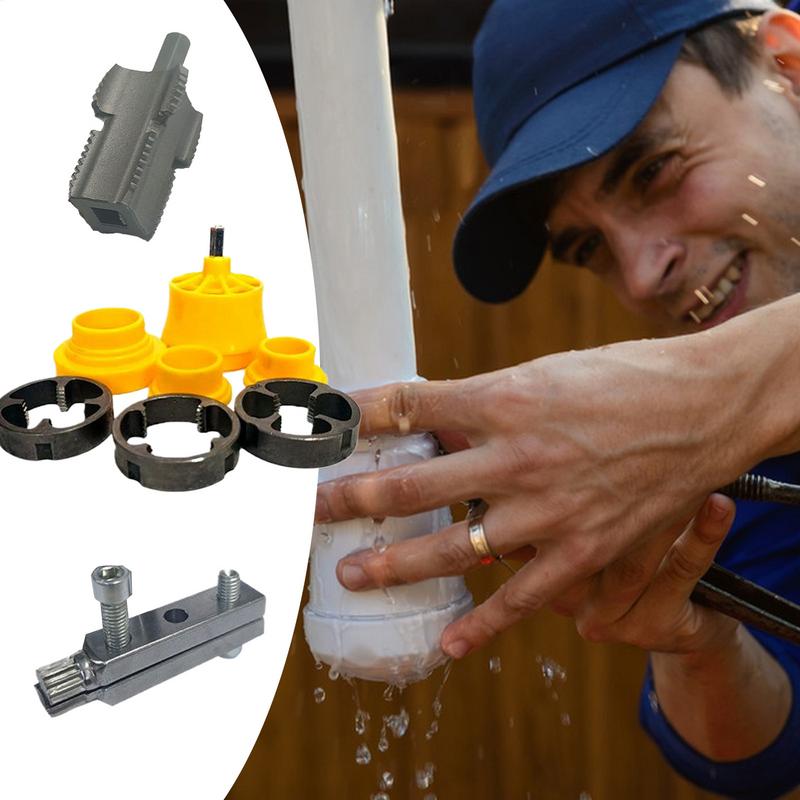 Набор клуппов 9 шт. Инструмент для нарезания внутренней резьбы Открывалка для пластиковых труб ПВХ Электрический ручной инструмент Набор метчиков и плашек Профессиональный ремонт сантехники