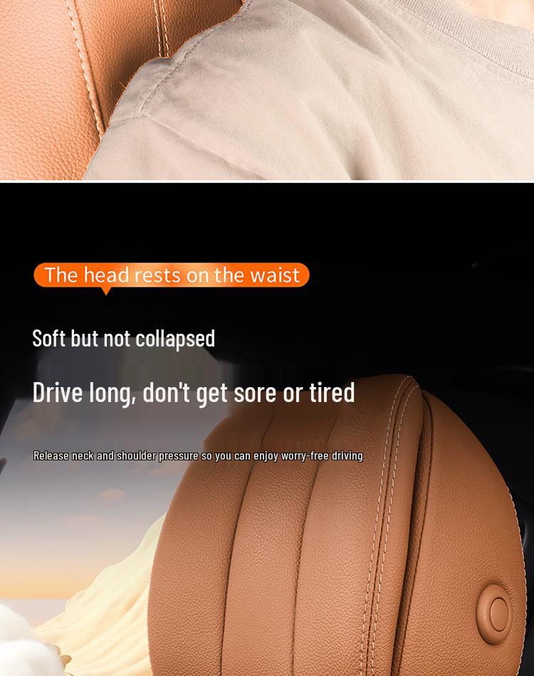 Jordani Premium Memory Foam Car Headrest & Lumbar Support Pillow