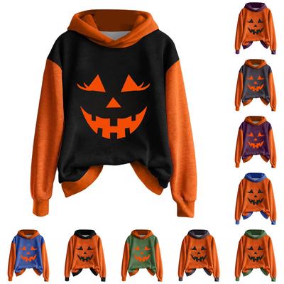 Женская повседневная и модная толстовка с капюшоном с длинными рукавами и принтом на Хэллоуин, теплая рубашка, свободная и удобная толстовка