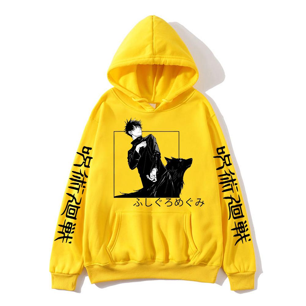 Худи Мегуми Фушигуро Jujutsu Kaisen Графические худи Винтажный оверсайз худи с капюшоном Длинные рукава Мужская женская одежда