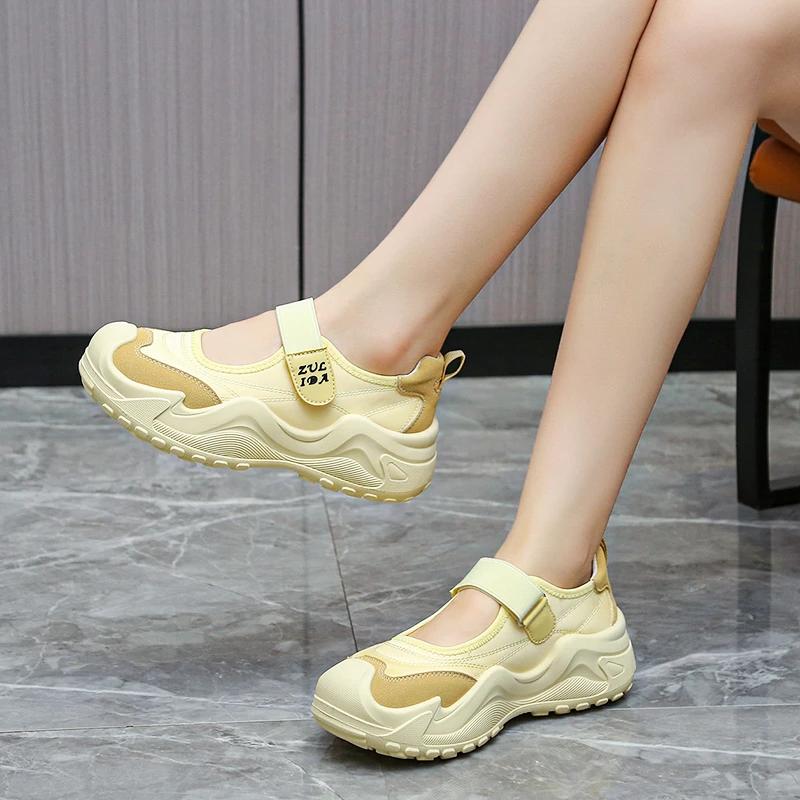Мода 2025 Лето Новые Женские Повседневные Противоскользящие Низкие Слипоны Модные Кроссовки Модные Удобные Балетки на Низком Каблуке Zapatos Mujer