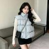 Autumn And Winter Design Short Stand-Up Collar Puffs Loose Large Size Sleeveless Clothes Vest Jacket