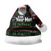 2024 Double-Sided Plus Velvet Christmas Hat for Adults & Kids