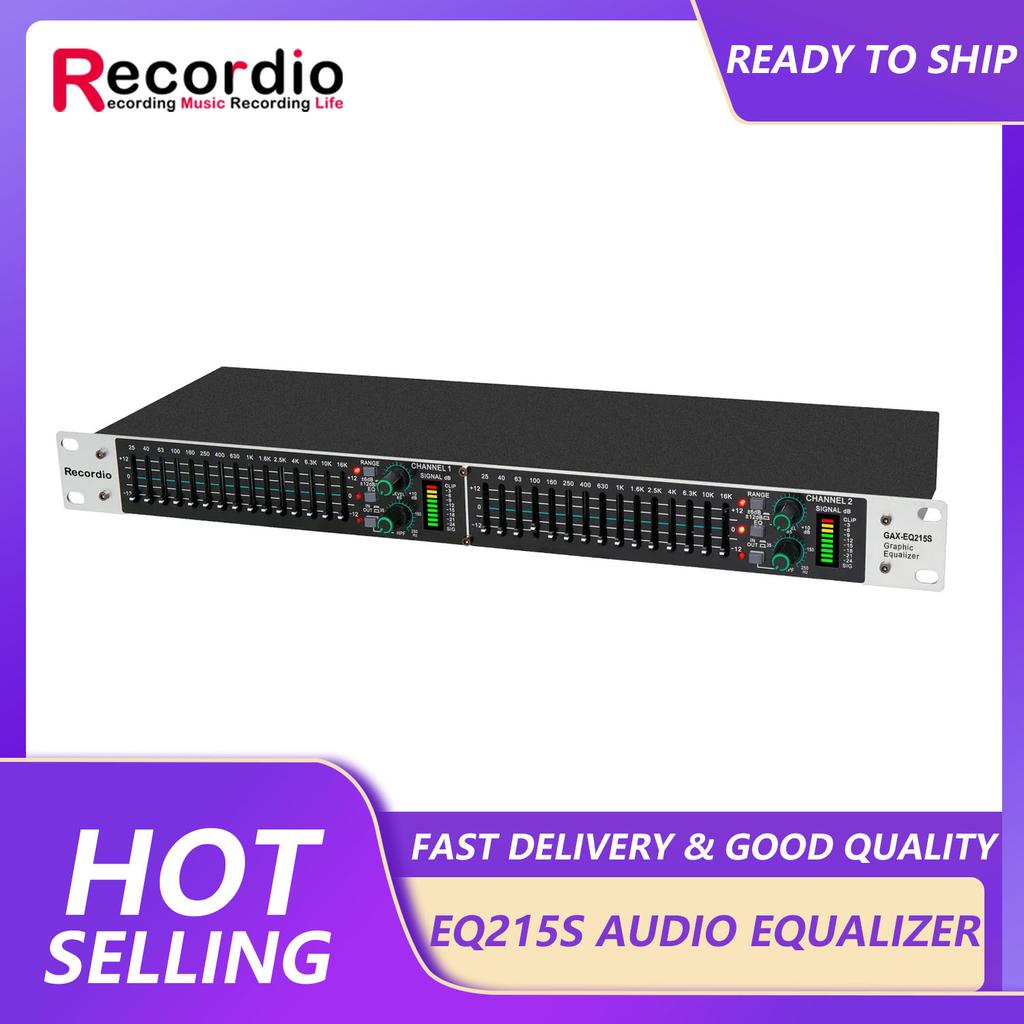 GAX-EQ215S+ Newest Active Balanced Dual 15 Band Graphic Equalizer Digital Audio Sound Processor Power Equalizer