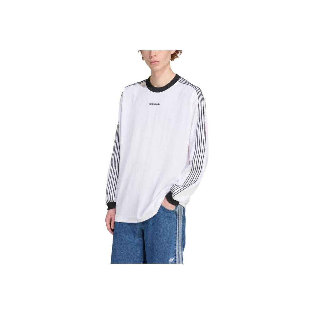 adidas Оригинальная футболка с длинным рукавом Ss25, повседневная футболка свободного кроя, мужские топы JX3100