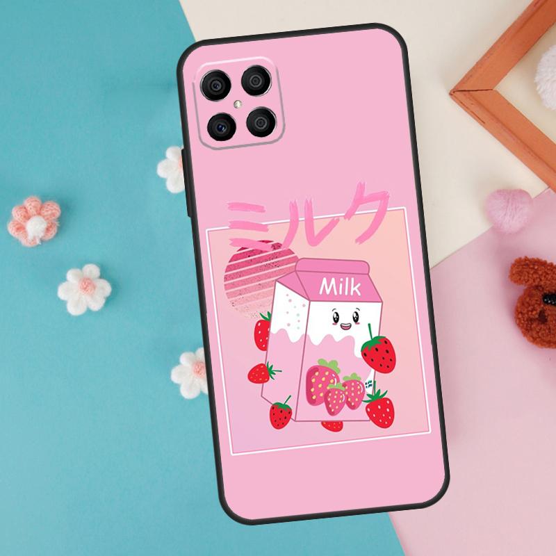 Милый чехол «Клубничное молоко» для Honor Magic 7 5 6 Lite Pro Honor X8b X9b X9a X8a X8 X9 X9c 50 70 90 200 Lite