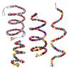 Bird Toys Set Swing Chewing Training Toys Small Parrot Hanging Hammock Parrot Cage Bell Perch Toys With Ladder Pet Supplies 1pc