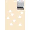 A4 Stencil - White - Triangles - 1 Stencil - For Children - Crafts