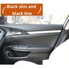 4 Doors Car Black Microfiber Leather Armrest Cover Auto Interior For Honda civic 2016 2017 2018- Door Armrest Panel Cover