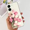 Для Xiaomi Poco C65 Чехол для PocoC65 Силиконовый Funda Para Capa Coque Мягкие чехлы для телефона Задняя крышка Мраморный цветочный узор Ударопрочный