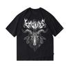 Goth Drak Style Vintage Goat Graphic Pure Cotton Men's and Women's T-shirts Short Sleeves Luxury Outdoor Sports Brand