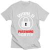 Custom Lock World Password Day Password Day Gift T Shirts for Unisex Pure Cotton Tees Tshirt Short-Sleeve Casual T-shirt Clothing