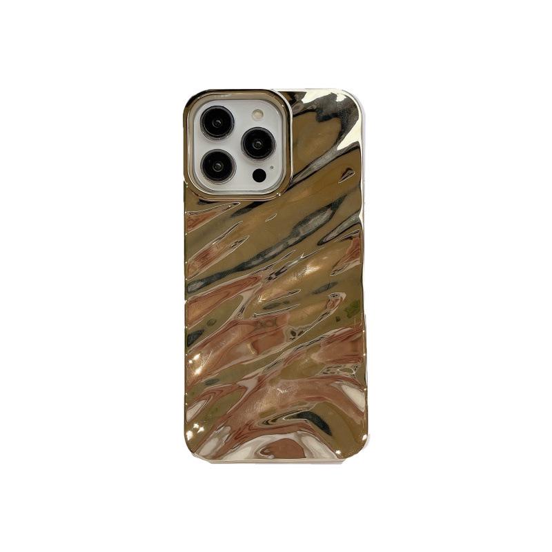 3D Гальванизированный Чехол с Текстурой Морщин для iPhone 16 Pro Max, Совместим с Apple 15/14/13, Премиальное Ощущение