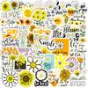 50 Small Size 4cm Text Stickers Sunflowers Water Cup Trolley Box Motivational Text Stickers