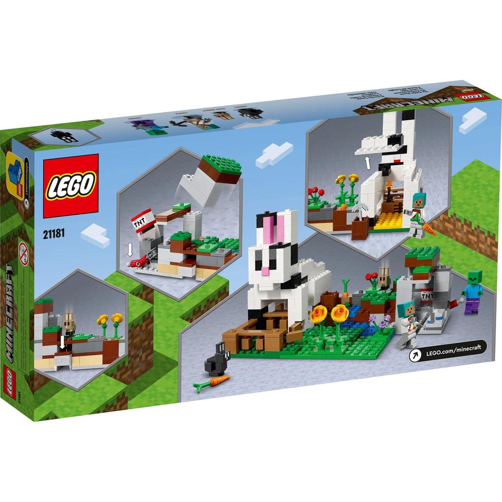 LEGO Minecraft Rabbit Farm 21181 Toy Block Present Video Game Animal Boys Girls Ages 8+