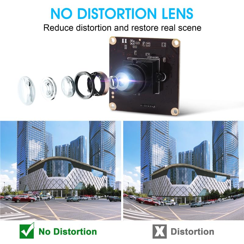 ELP USB Camera 260fps Webcam 110 Degree Wide Angle Lens 2MP USB UVC Video Light Burn Industrial Plug and Play for Laptops such as Jetson Nano