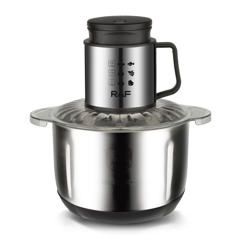 Мясорубка для кухни и дома, высокая мощность, 5 л, кухонная машина из нержавеющей стали, измельчитель чеснока