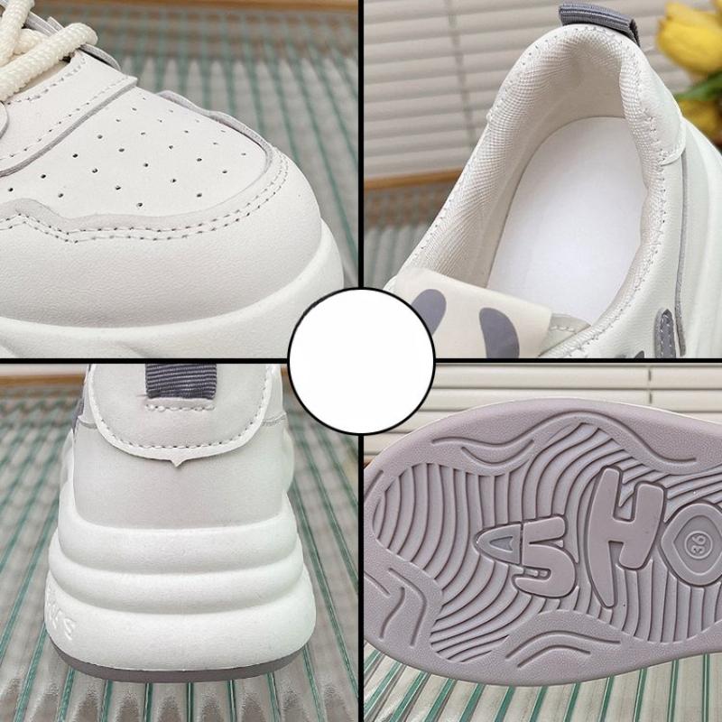 Мода 2024 года, новые U-образные кожаные женские белые повседневные кроссовки из вулканизированной кожи, дышащие спортивные туфли для ходьбы и бега на платформе с плоскими подошвами