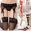 Sexy Women Sexy Sheer Lace Top Thigh-Highs Garter Belt Suspender