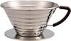 Kalita Stainless Steel Coffee Dripper Wave Series 185S for People Made In Japan Drip Equipment for 2 People 4 People 2 Cups 4 Cups Coffee Shop Cafe